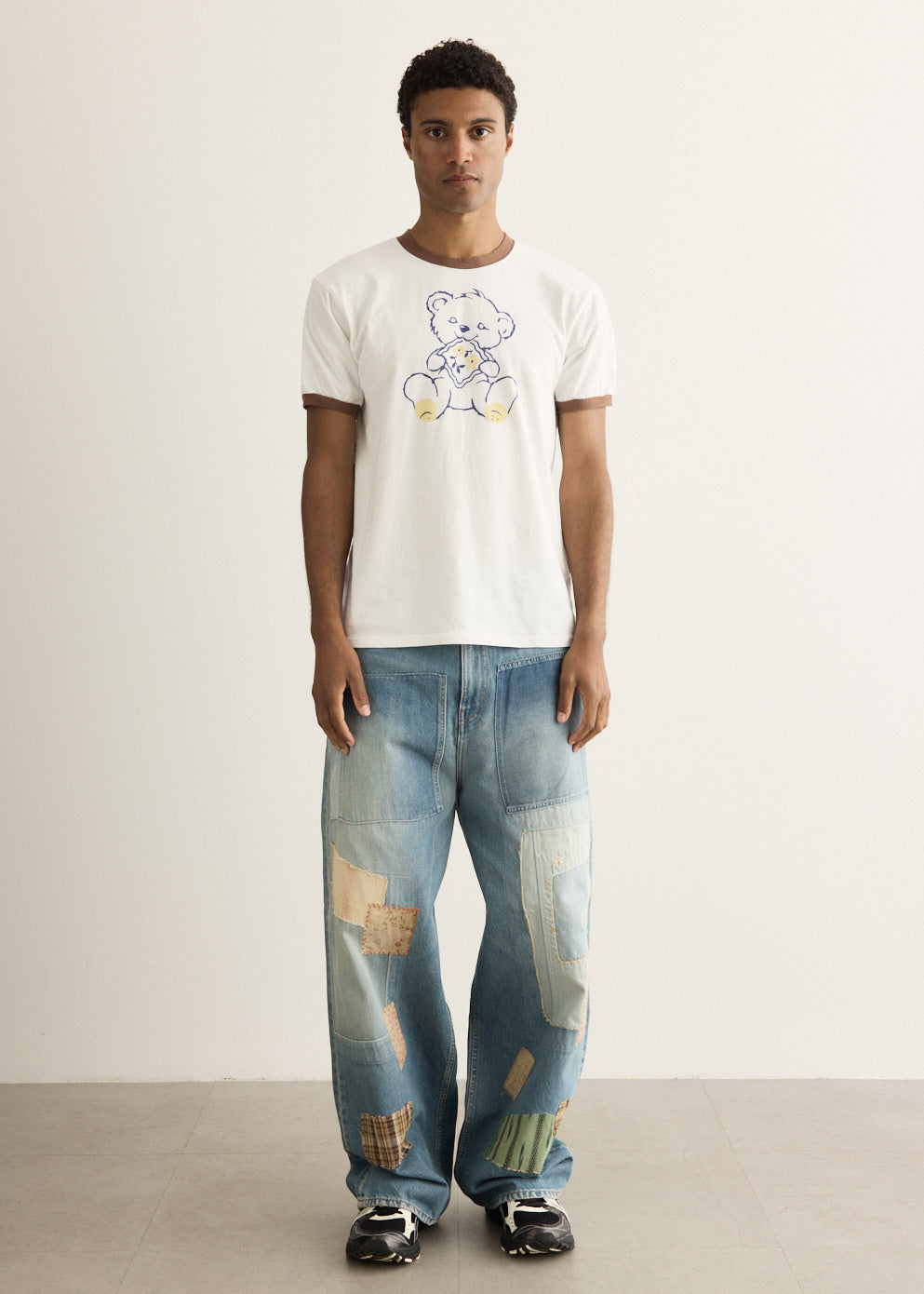 20/-Jersey Ringer T-Shirt (PECKISH Little Bear)