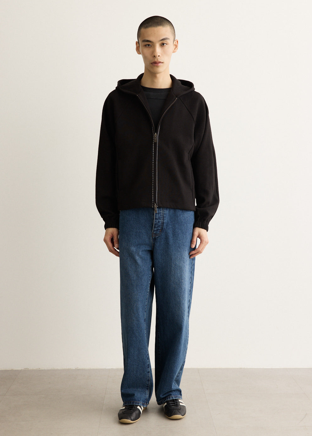 Embroidered Detail Zip-Up Hoody