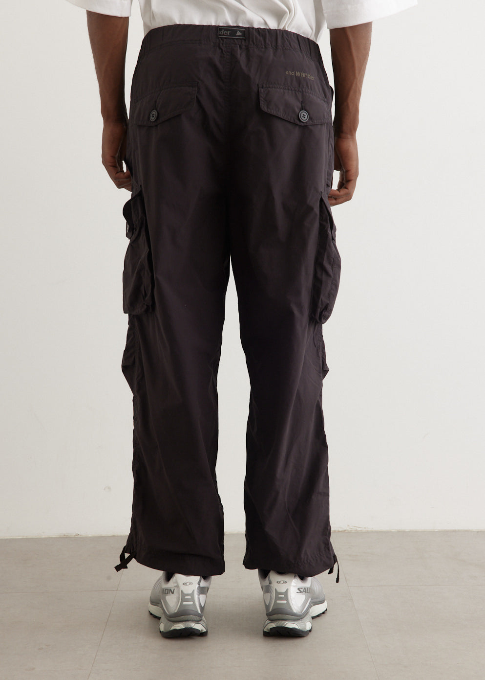 パンツ And wander oversized cargo pants black and wander (アンドワンダー) oversized cargo pants / オーバー
