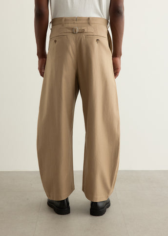 Cotton Serge Wide Pants
