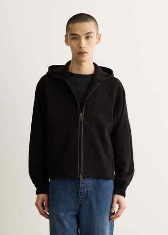 Embroidered Detail Zip-Up Hoody