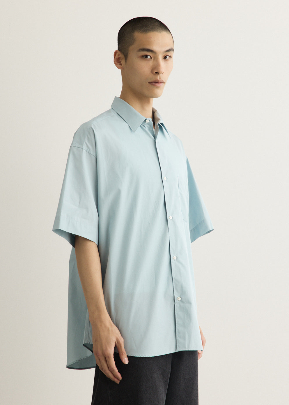 ALUMO for GP Short Sleeve Oversized Regular Collar Shirt