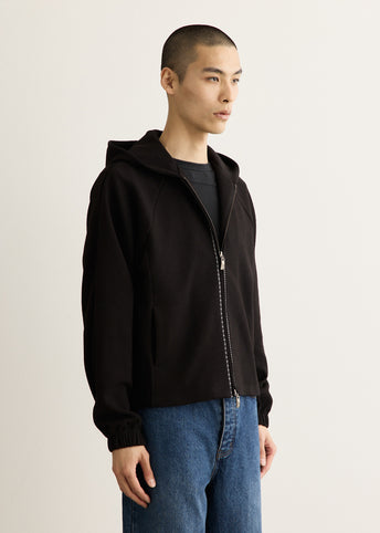 Embroidered Detail Zip-Up Hoody