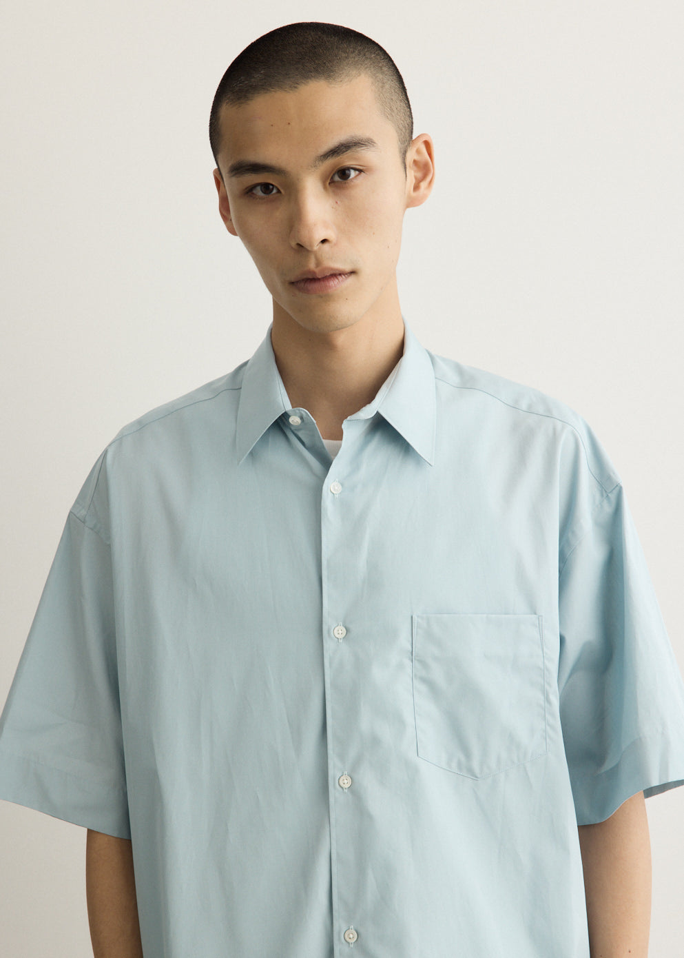 ALUMO for GP Short Sleeve Oversized Regular Collar Shirt