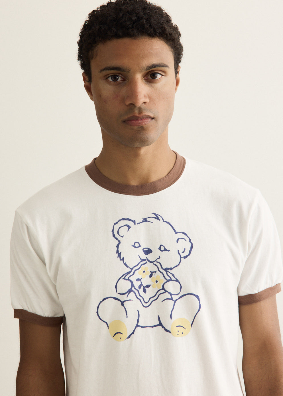 20/-Jersey Ringer T-Shirt (PECKISH Little Bear)
