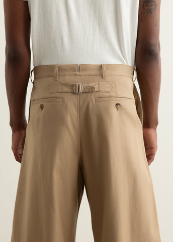 Cotton Serge Wide Pants