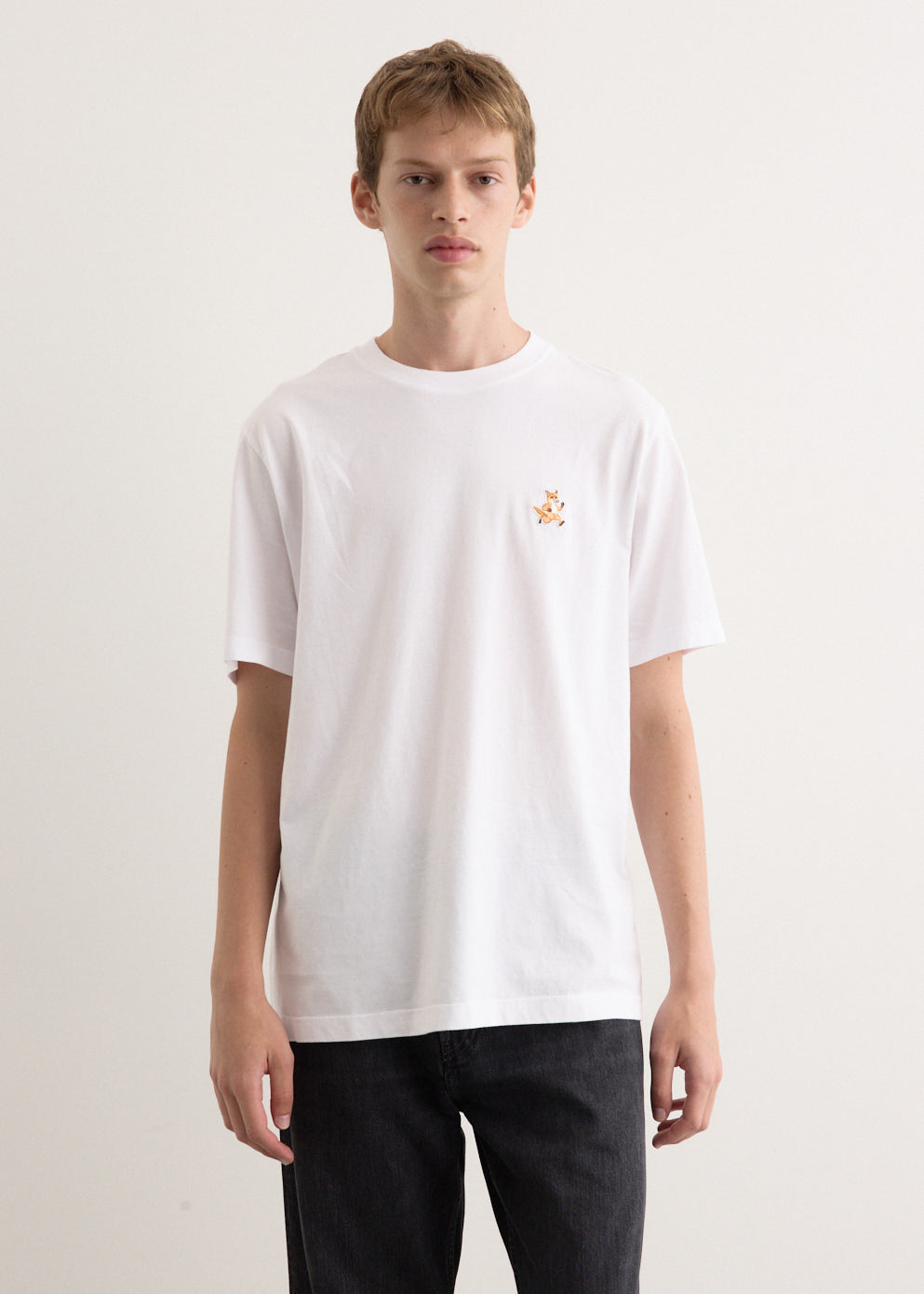Maison Kitsune - Speedy Fox Patch Comfort T-Shirt - Tshirt logo,Specials : American Fashion Style Bags On Sale Maison Kitsune - Speedy Fox Patch Comfort T-Shirt - Tshirt logo,Specials : American Fashion Style Bags On Sale