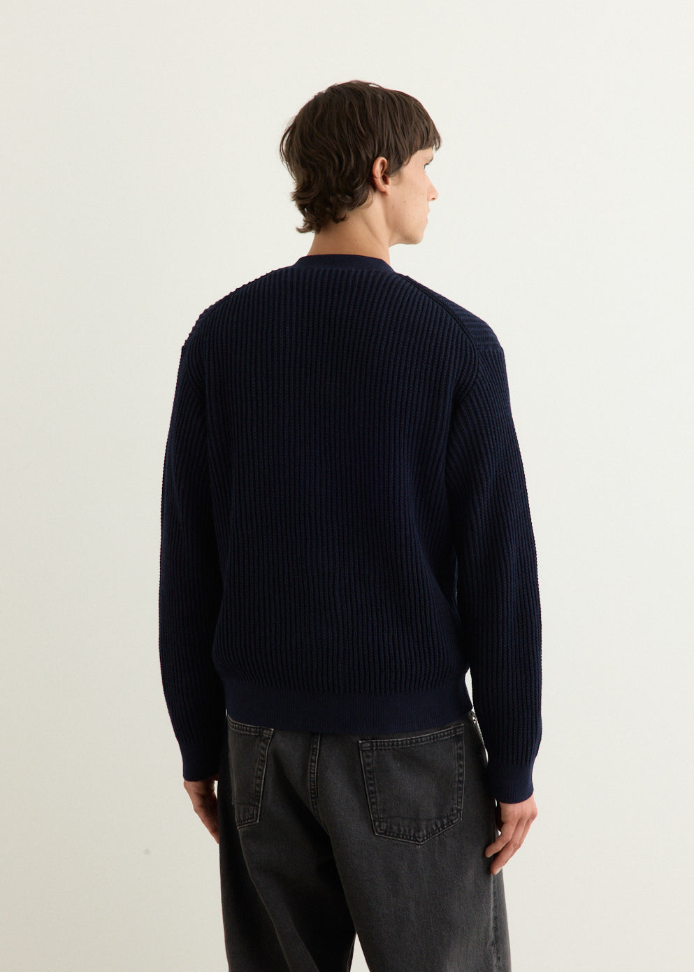Fox Head Cotton Ribbed Cardigan