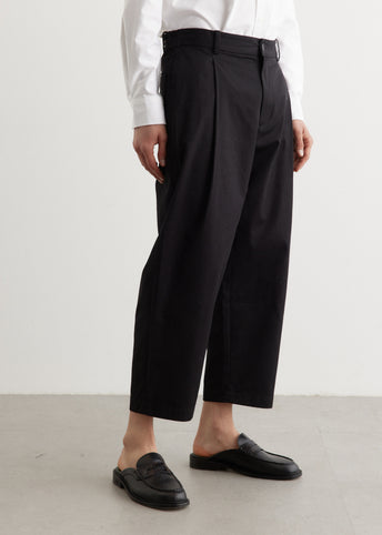 Cropped Pleated Chino Pants