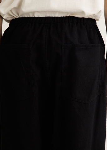 Black Drill Tapered Pants