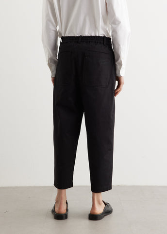 Cropped Pleated Chino Pants