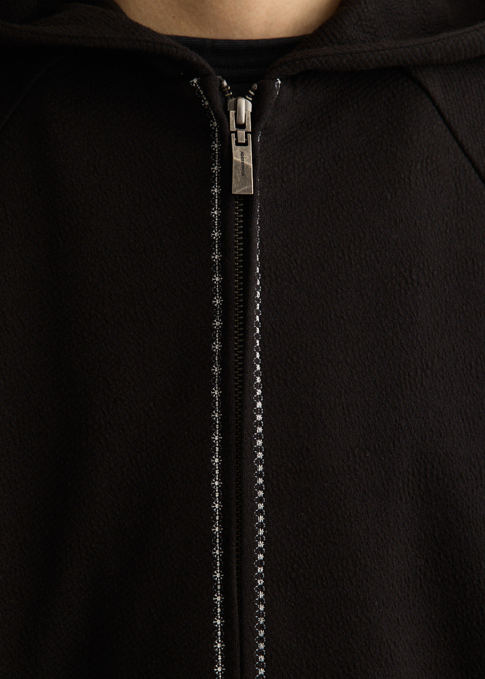 Embroidered Detail Zip-Up Hoody