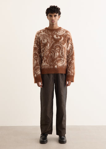 Mohair Paisley Jacquard Sweater