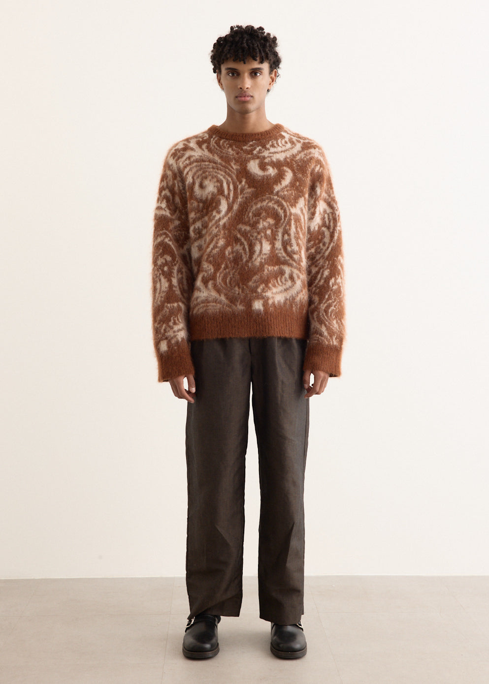 Mohair Paisley Jacquard Sweater