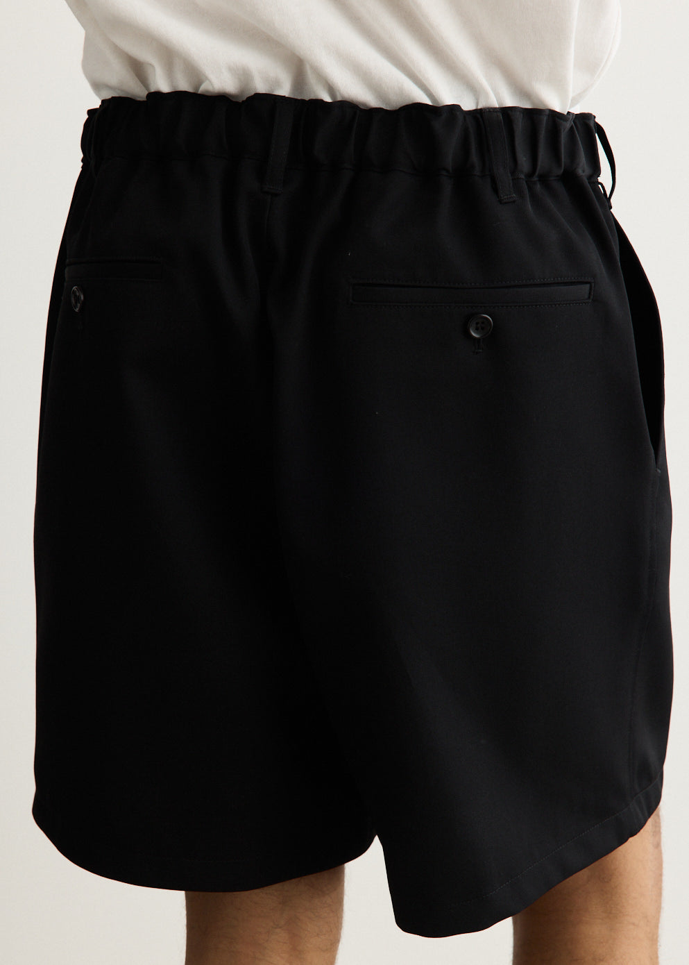 Scale Off Wool Wide Shorts