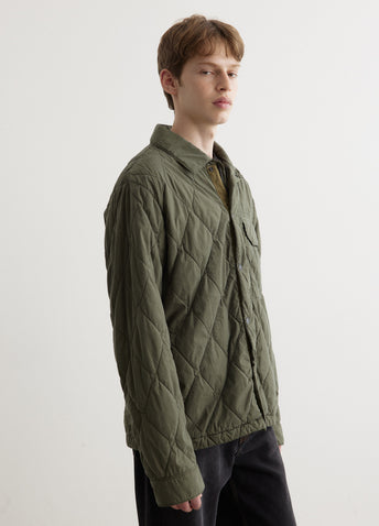 Light Brushed Nylon Quilted Jacket
