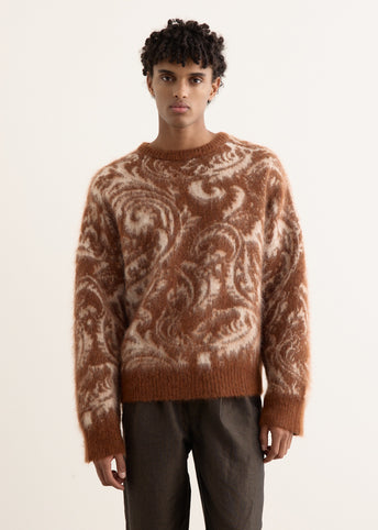 Mohair Paisley Jacquard Sweater