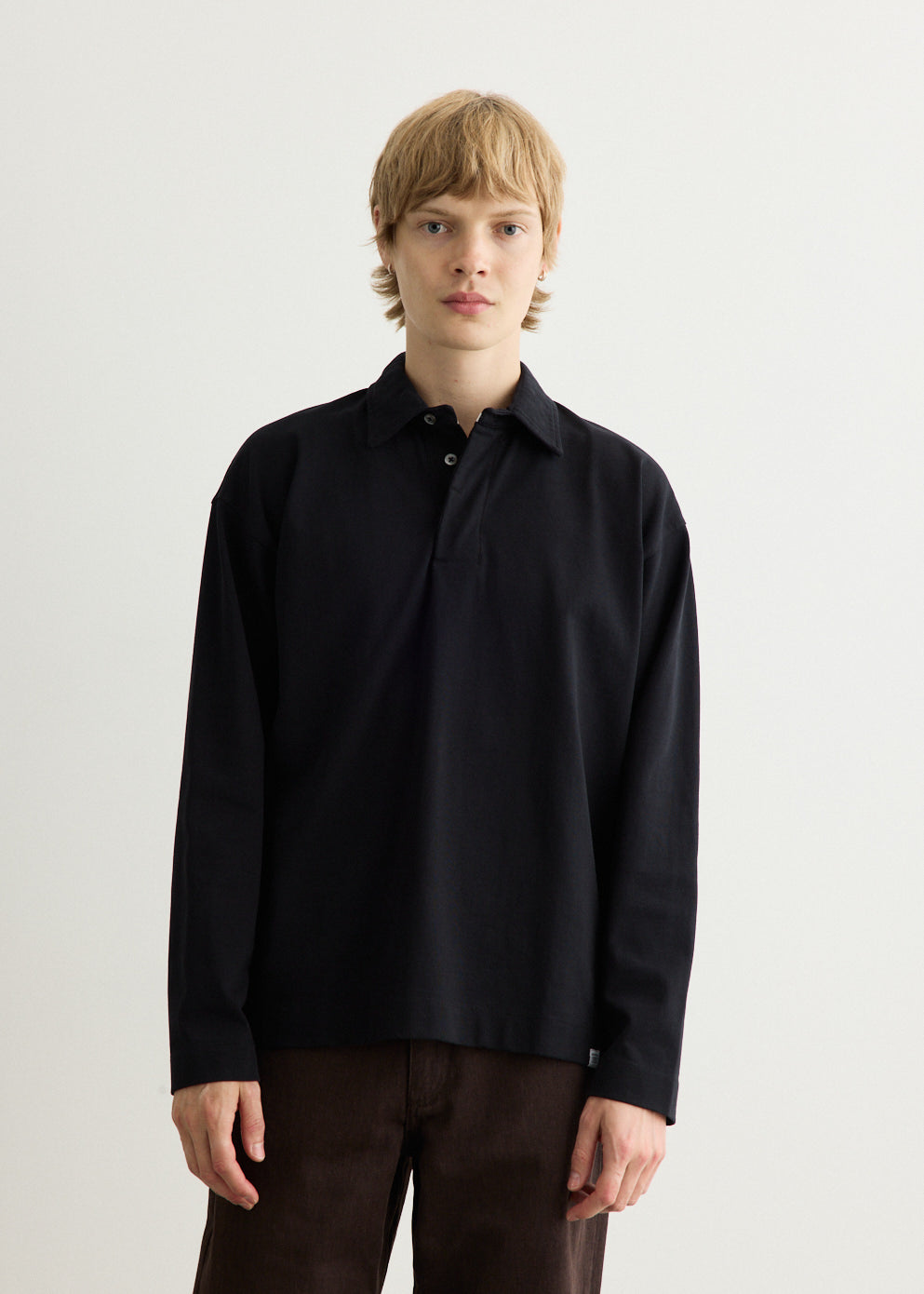 Isefjord Compact Cotton Long Sleeve Polo