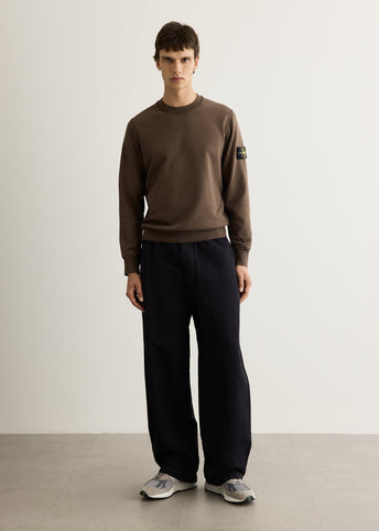 Organic Cotton Fleece Garment Dyed Crew Sweatshirt