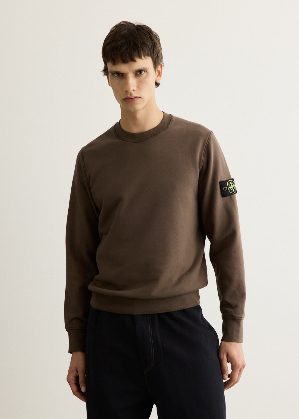 Organic Cotton Fleece Garment Dyed Crew Sweatshirt