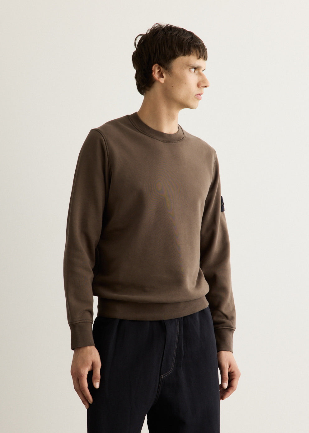 Organic Cotton Fleece Garment Dyed Crew Sweatshirt