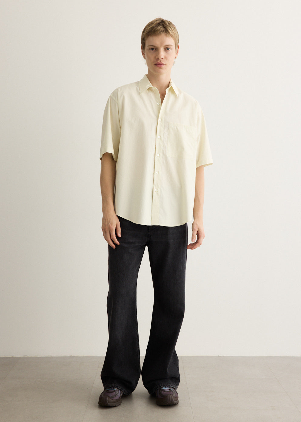 Washed Finx Twill Big Half Sleeve Shirt