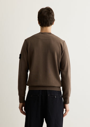 Organic Cotton Fleece Garment Dyed Crew Sweatshirt