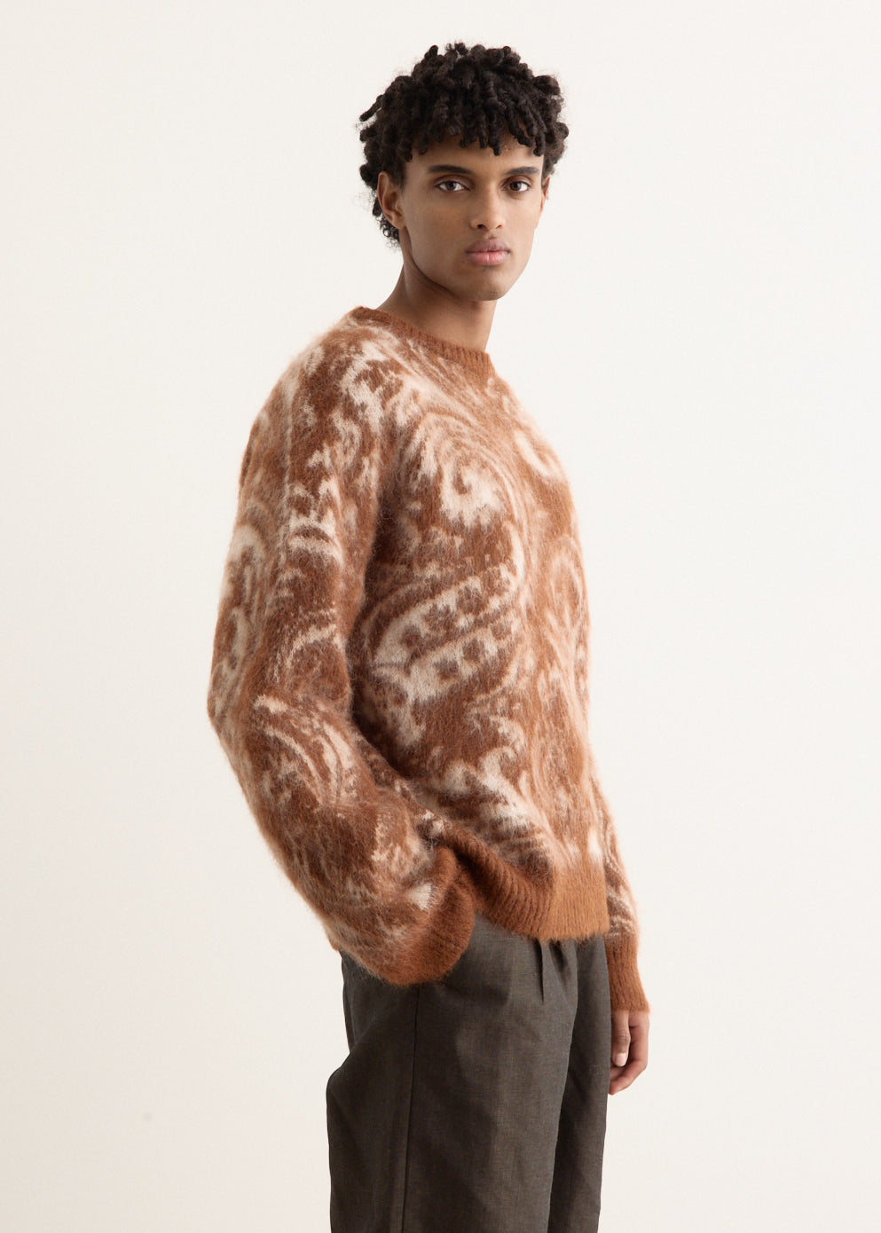 Mohair Paisley Jacquard Sweater