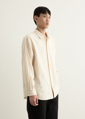 Button Wide Smooth Oxford Shirt