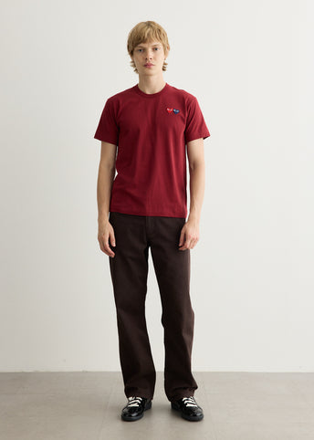 Double Burgundy Heart T-Shirt
