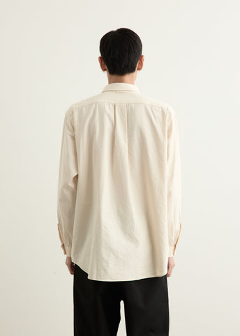 Button Wide Smooth Oxford Shirt