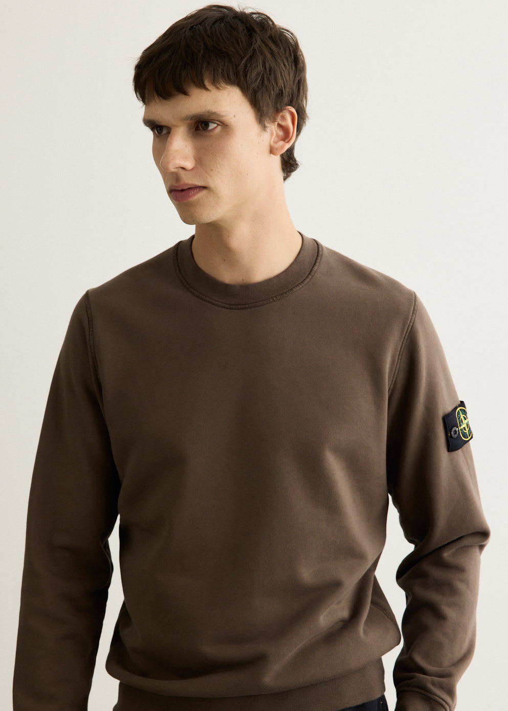 Organic Cotton Fleece Garment Dyed Crew Sweatshirt