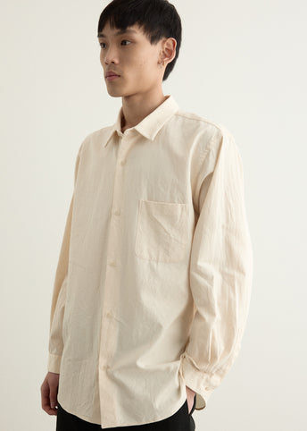 Button Wide Smooth Oxford Shirt