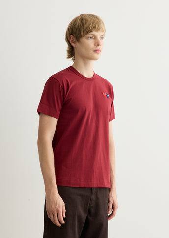 Double Burgundy Heart T-Shirt
