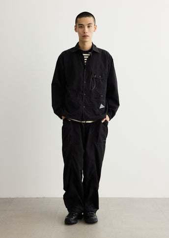 Crinkled Nylon Shirt Jacket