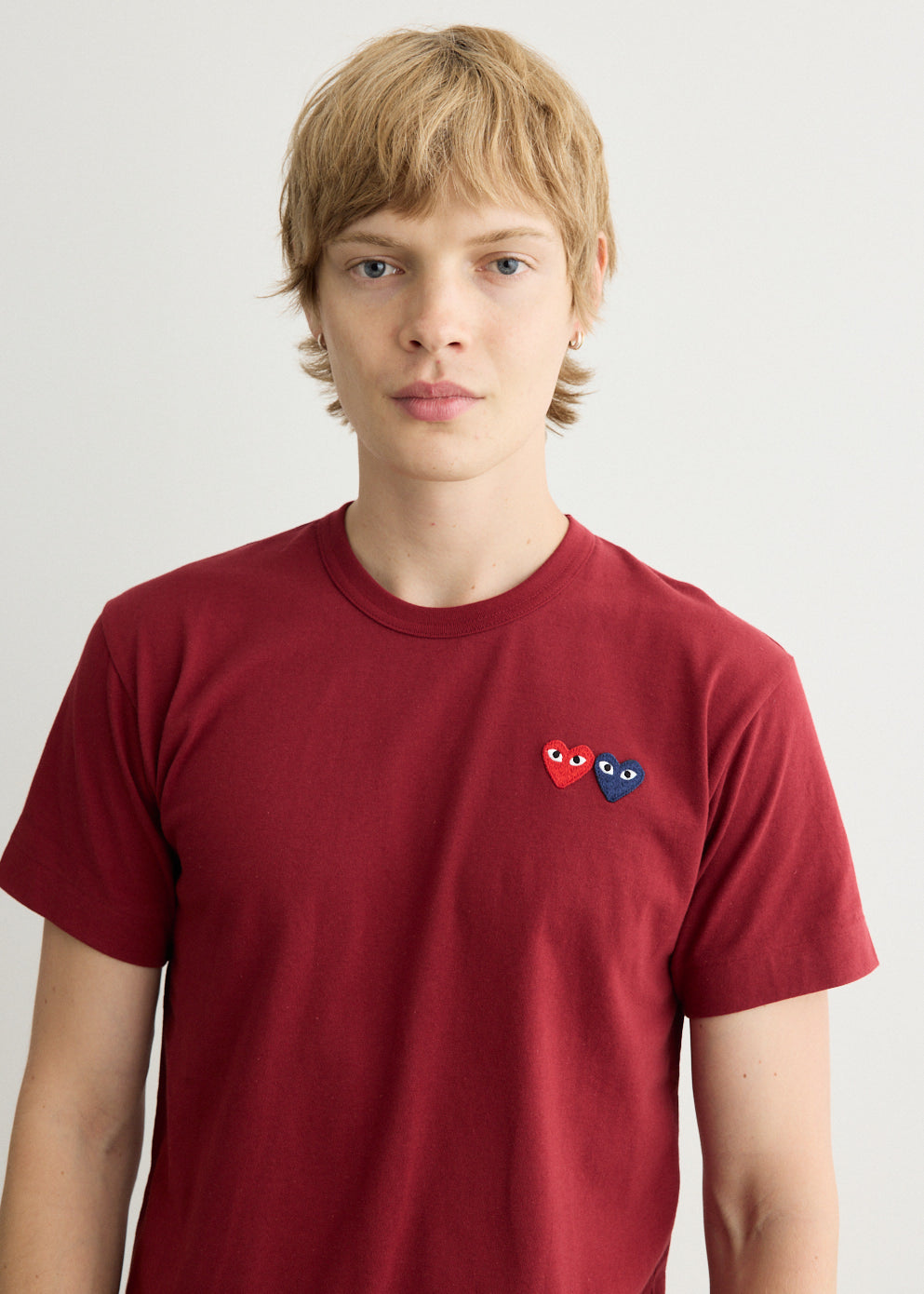Double Burgundy Heart T-Shirt