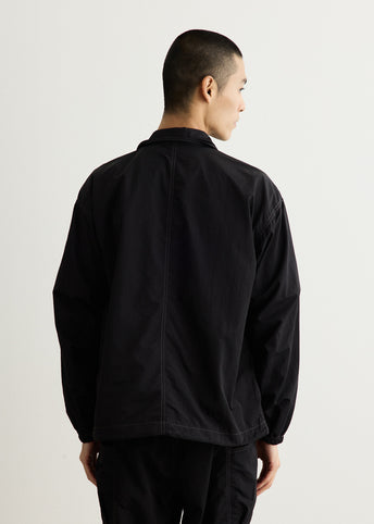 Crinkled Nylon Shirt Jacket