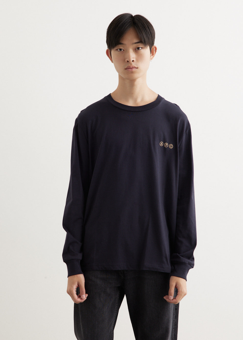 A.P.C. - Manche Longue Adresse T-Shirt - Tshirt logo,All Products : American Fashion Style Bags On Sale