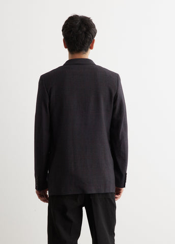 Wool Milled Check Blazer