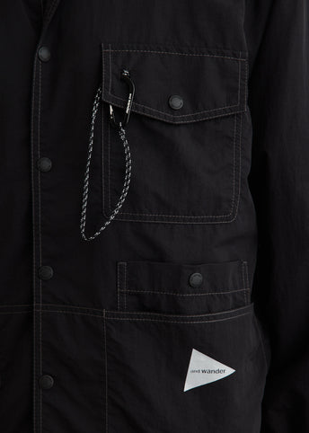 Crinkled Nylon Shirt Jacket