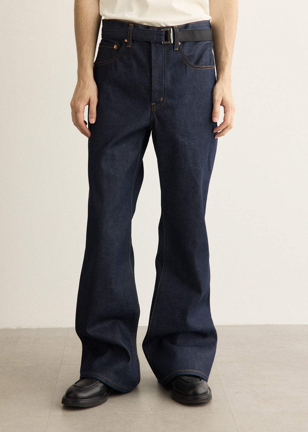 x Sacai Belted Flare Pants