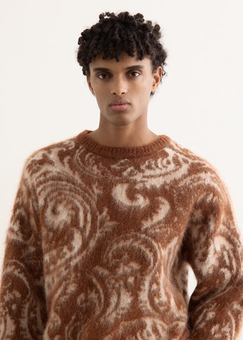Mohair Paisley Jacquard Sweater