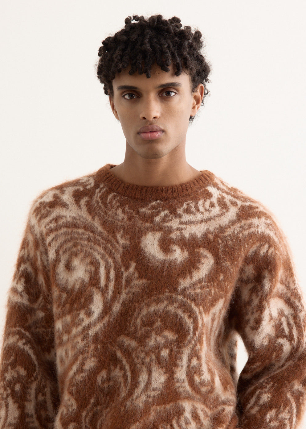 Mohair Paisley Jacquard Sweater