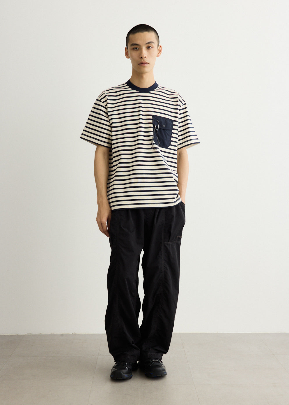 Stripe Pocket Short Sleeve T-Shirt