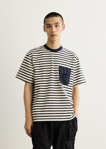 Stripe Pocket Short Sleeve T-Shirt