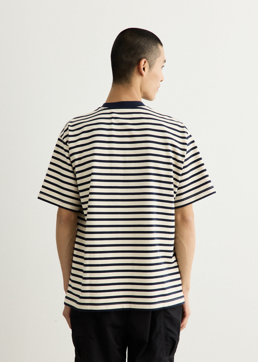 Stripe Pocket Short Sleeve T-Shirt