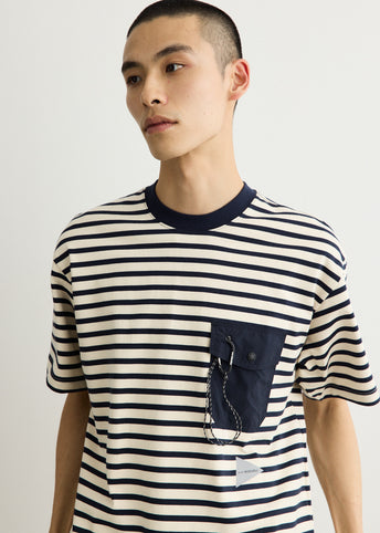 Stripe Pocket Short Sleeve T-Shirt