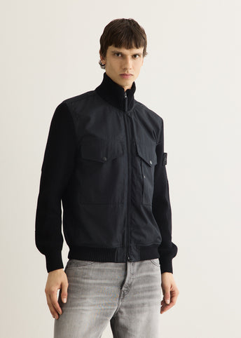 Ghost Cotton Canvas Knit Bomber Jacket