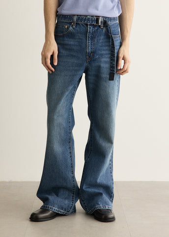x Sacai Belted Flare Pants