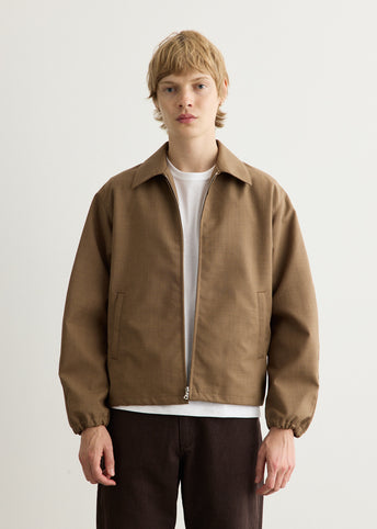 Bonded Tropical Wool Zip Blouson